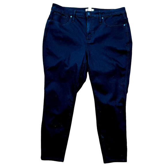 Madewell NWT 10-Inch High-Rise Skinny Stretch Black Jeans Plus Size 20W - Picture 3 of 14